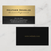 Gold Metallic Black Lux Visitekaartje (Voorkant / Achterkant)