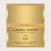 Gold Metallic Border | Goud metaal geborsteld Visitekaartjes (Buitenkant ongevouwen)