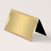 Gold Metallic Border | Goud metaal geborsteld Visitekaartjes (Achterkant)