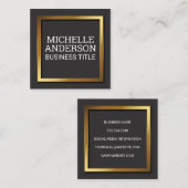 Gold Metallic Border Klantenkaartje (Voorkant / Achterkant)