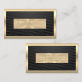 Gold Metallic | Carbon Fiber Pattern Visitekaartje (Voorkant / Achterkant)