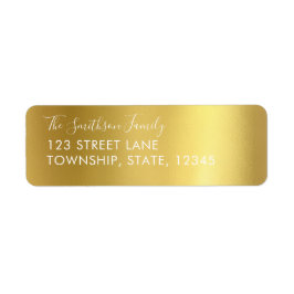 Gold Metallic Custom Return-adreslabels Etiket