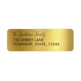 Gold Metallic Custom Return-adreslabels Etiket