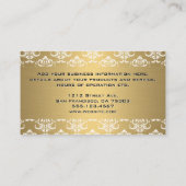 Gold Metallic | Damaspatroon | Monogram Korting (Achterkant)