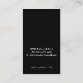 Gold Metallic Dinnerware Visitekaartje (Achterkant)