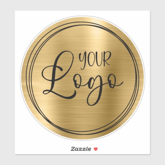 Gold Metallic en Black Logo Promo Sticker (Vel)