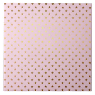 Gold Metallic Folie Star Stars Roze Rose Modern Tegeltje