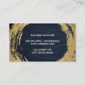 Gold Metallic geborsteld | Abstracte achtergrond Visitekaartje (Achterkant)