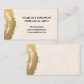 Gold Metallic geborsteld | Achtergrond Visitekaartje (Voorkant / Achterkant)