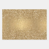 Gold Metallic Glitter Sparkle Patroon Inpakpapier Vel (Voorkant)