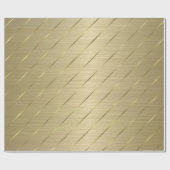 Gold Metallic Gold Striped Cadeaupapier (Vlak)