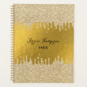 Gold Metallic Golden Drids Signature Script Planner (Voorkant)