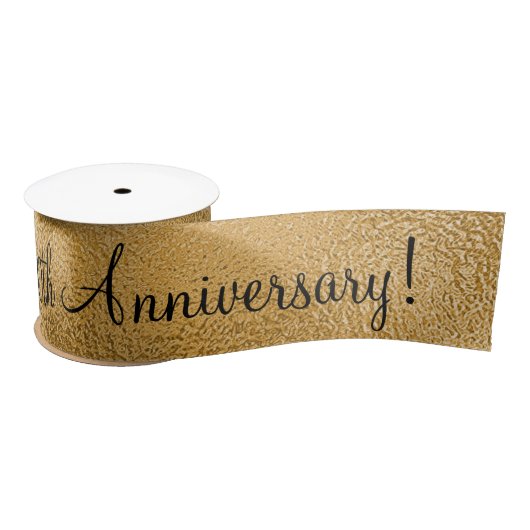 Gold Metallic Happy 50e Jubileum Sati Lint (Spoel)