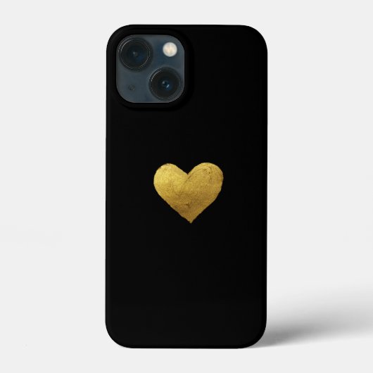 Gold Metallic Heart iPhone Hoesje. Case-Mate iPhone Case (Achterkant)