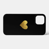 Gold Metallic Heart iPhone Hoesje. Case-Mate iPhone Case (Achterkant (horizontaal))