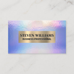 Gold Metallic   Holografische Iridescent Pastel-Fo Visitekaartje