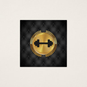 Gold Metallic Leaf Seal   Oplossing   Dumbbell Vierkante Visitekaartjes