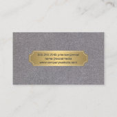 Gold Metallic Lijst Silver | Linen Visitekaartje (Achterkant)