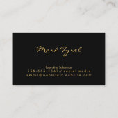 Gold Metallic / Lion Icon / QR Code Scan Visitekaartje (Achterkant)