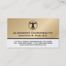 Gold Metallic-look Chiropractische Visitekaartjes
