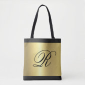 Gold Metallic look voor monogram Tote Bag (Voorkant)