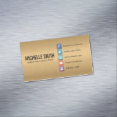 Gold Metallic Magnetisch Visitekaartje (Voorbeeld)