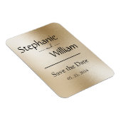 Gold Metallic Modern Elegant Stylish Save the Date Magneet (Rechterzijde)