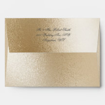 Gold Metallic Moderne Élégant Chic Mariage élégant
