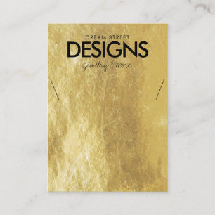 Gold Metallic Paint Ketting Display Card Visitekaartje