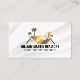Gold Metallic Real Estate Logo Visitekaartje