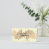 Gold Metallic Scribble | Kitchen Tools Pattern Visitekaartje (Staand voorkant)