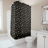 Gold Metallic Stars Douche rideau (En situation)