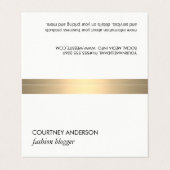 Gold Metallic Trim Visitekaartjes (Buitenkant ongevouwen)