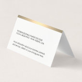 Gold Metallic Trim Visitekaartjes (Achterkant)