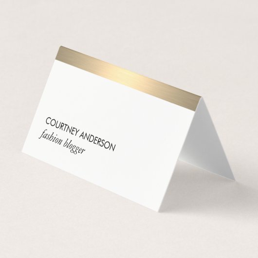Gold Metallic Trim Visitekaartjes (Voorkant)