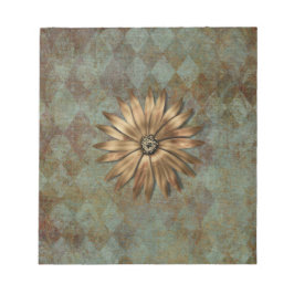 Gold Metallic ventilator op groen Notitieblok