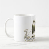 Gold Metallic Viking Longboat Mug (Gauche)