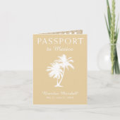 Gold Mexico 21E Anniversaire Passport Invitation (Devant)