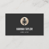 Gold Microphone Voice Actor Visitekaartje (Voorkant)