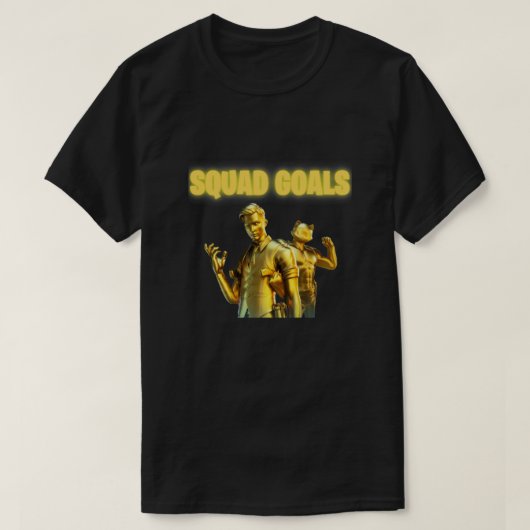 Gold midas &amp; meowscles Squad Goals Classic T-shirt (Design voorkant)