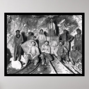 Gold Miners in Zuid-Afrika 1904 Poster