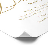 Gold minimaal modern script drinken ondertekenen poster (Hoek)