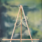 Gold Minimal Monogram Clear Wedding Entry (Neutre)