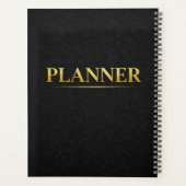Gold Minimal Planner Black Leather Style (Achterkant)