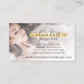 Gold Minimalist - Aangepaste Logo foto van schilde Visitekaartje (Achterkant)