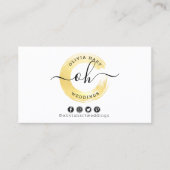 Gold Minimalist - Aangepaste Logo foto van schilde Visitekaartje (Voorkant)