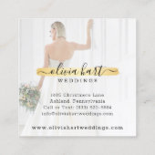 Gold Minimalist Logo - Aangepaste fotolijst Vierkante Visitekaartje (Achterkant)