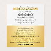 Gold Minimalist Logo Stylist Client Hartelijk dank Kaart (Binnenkant ongevouwen)