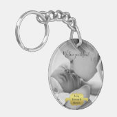 Gold Minimalist Photo Moederdag Sleutelhanger (Voorkant Links)