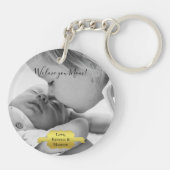 Gold Minimalist Photo Moederdag Sleutelhanger (Achterkant)